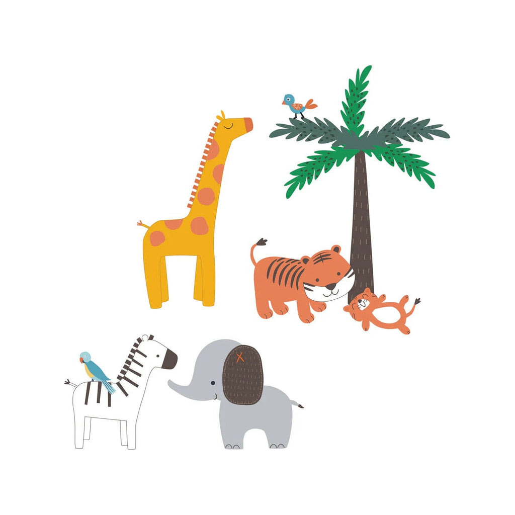 Colorful Safari Themed Wall Decals Stickers W566328