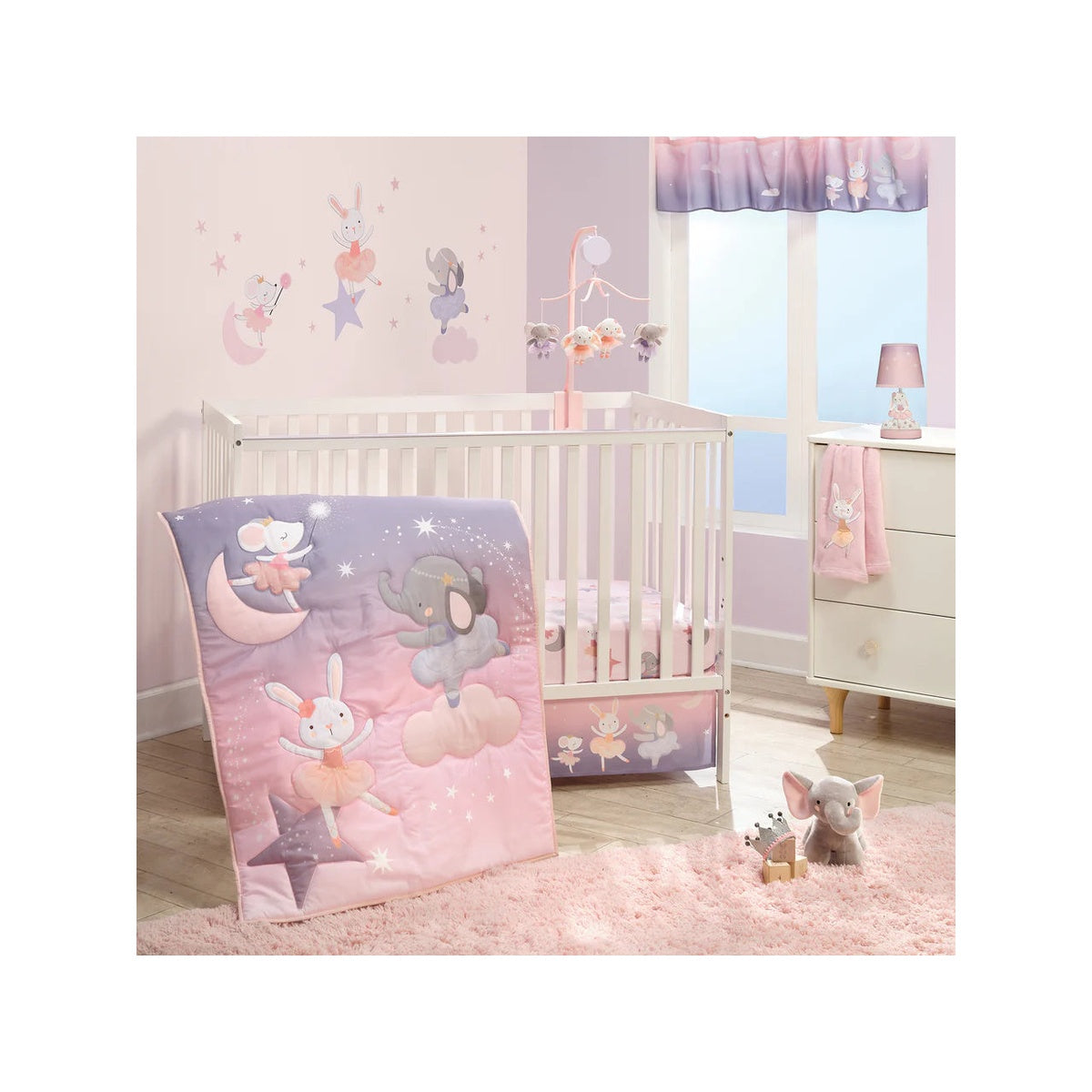 Ballet Baby Crib Bedding Set, 3-Piece L352