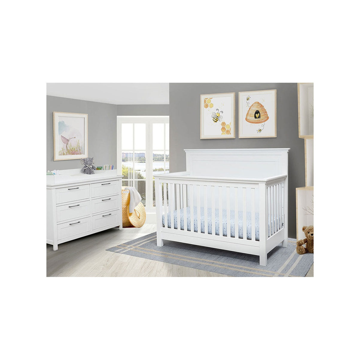 Luna Groupage Set (Crib, Double Dresser and Topper) G99299
