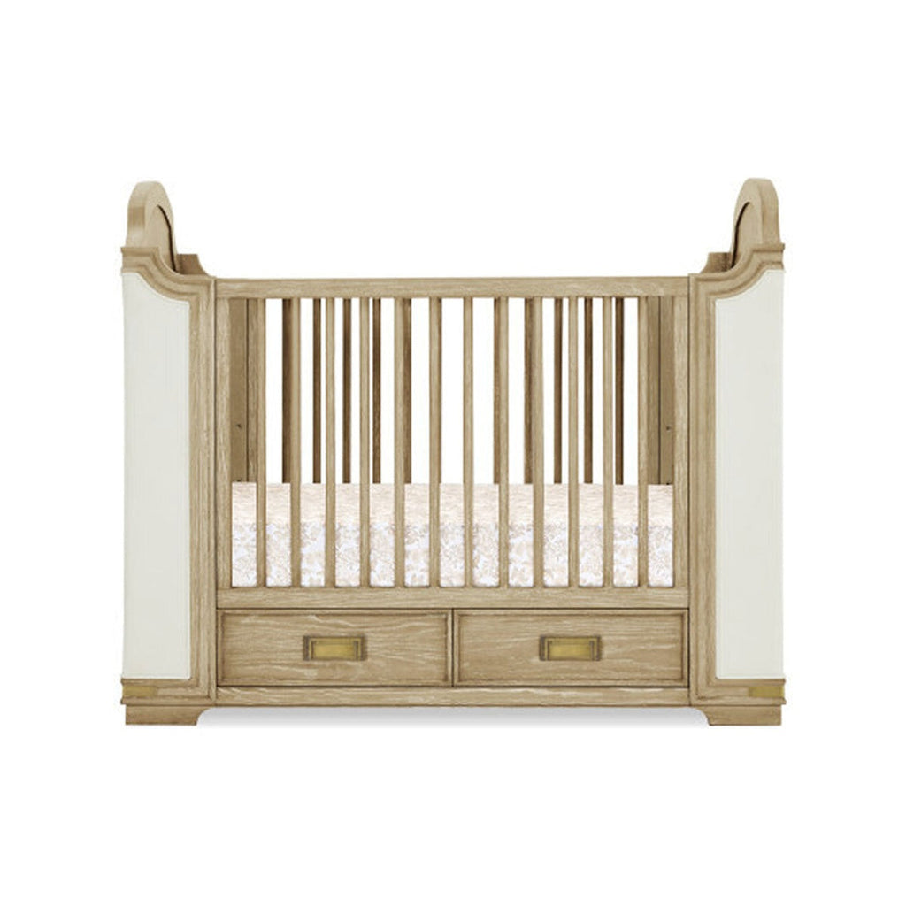 4-in-1 Convertible Crib with Underdrawer - Whitewash Ash O24924