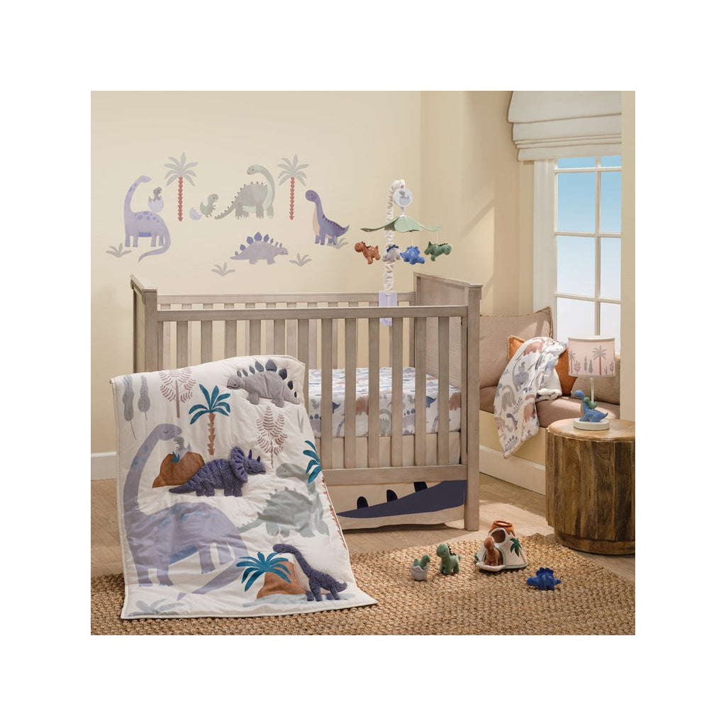 Dinosaur 3-Piece Crib Bedding Set - Blue/Gray N975559