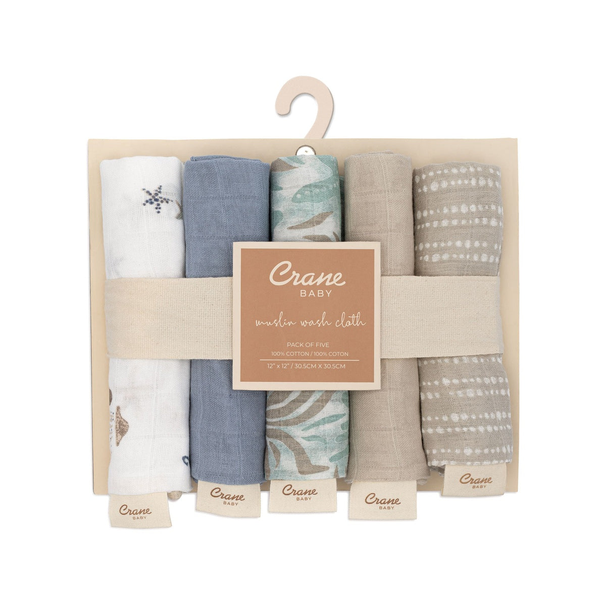 Cotton Baby Washcloth Set, 5-Piece C736533