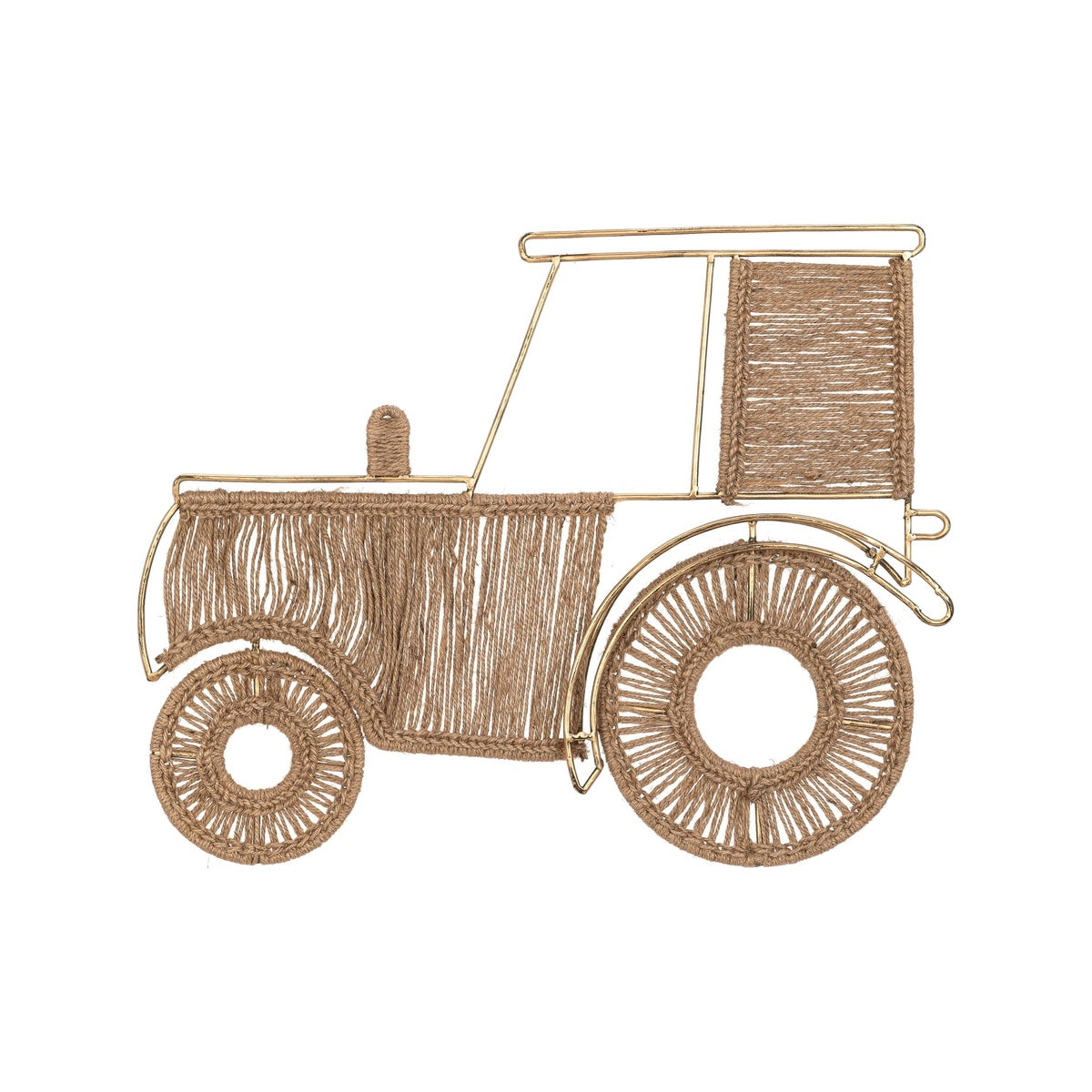 Farmhouse Tractor Jute Nursery Wall Decor - Beige X1695
