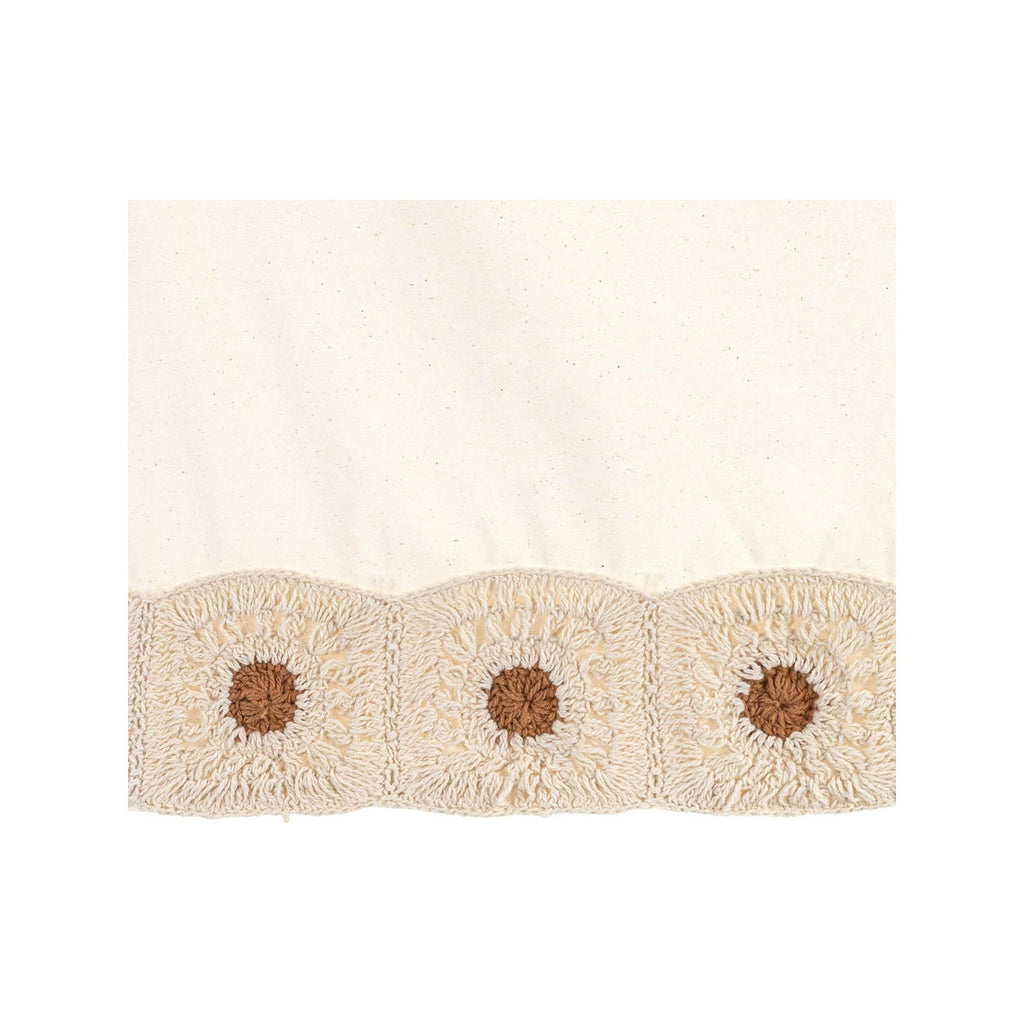 Farmhouse Crochet Baby Crib Skirt - Beige X728