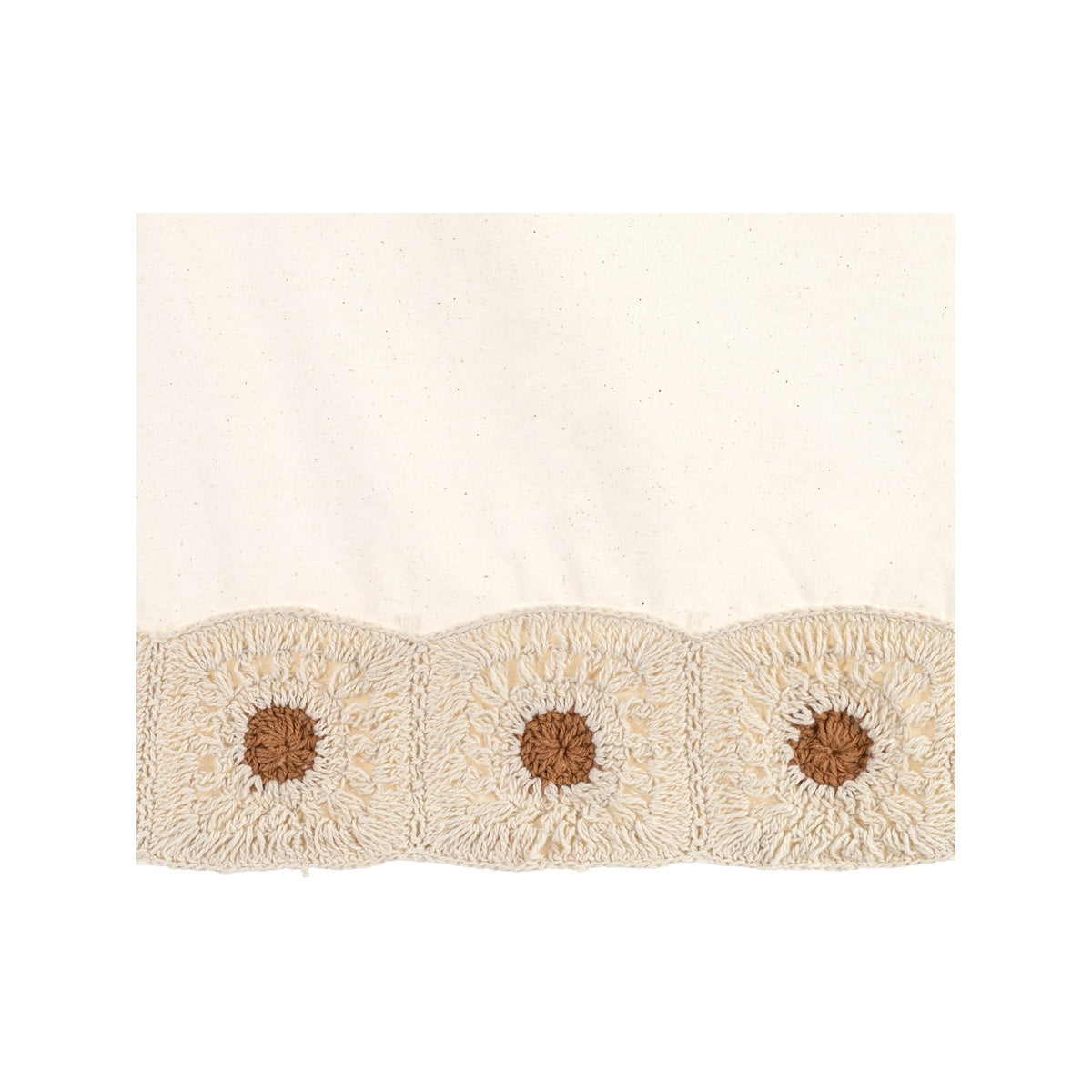 Farmhouse Crochet Baby Crib Skirt - Beige X728