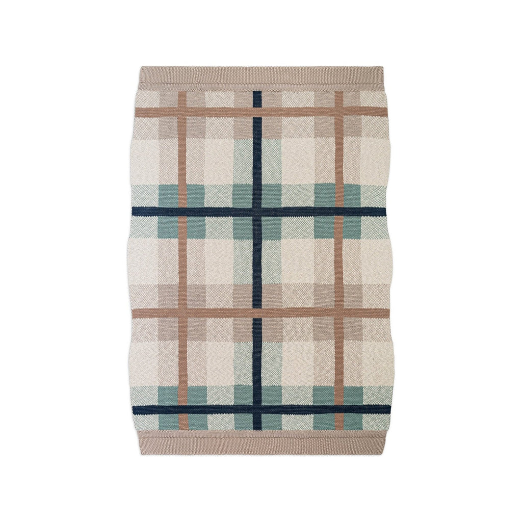 Farmhouse Knitted Plaid Baby Blanket - Beige M91017