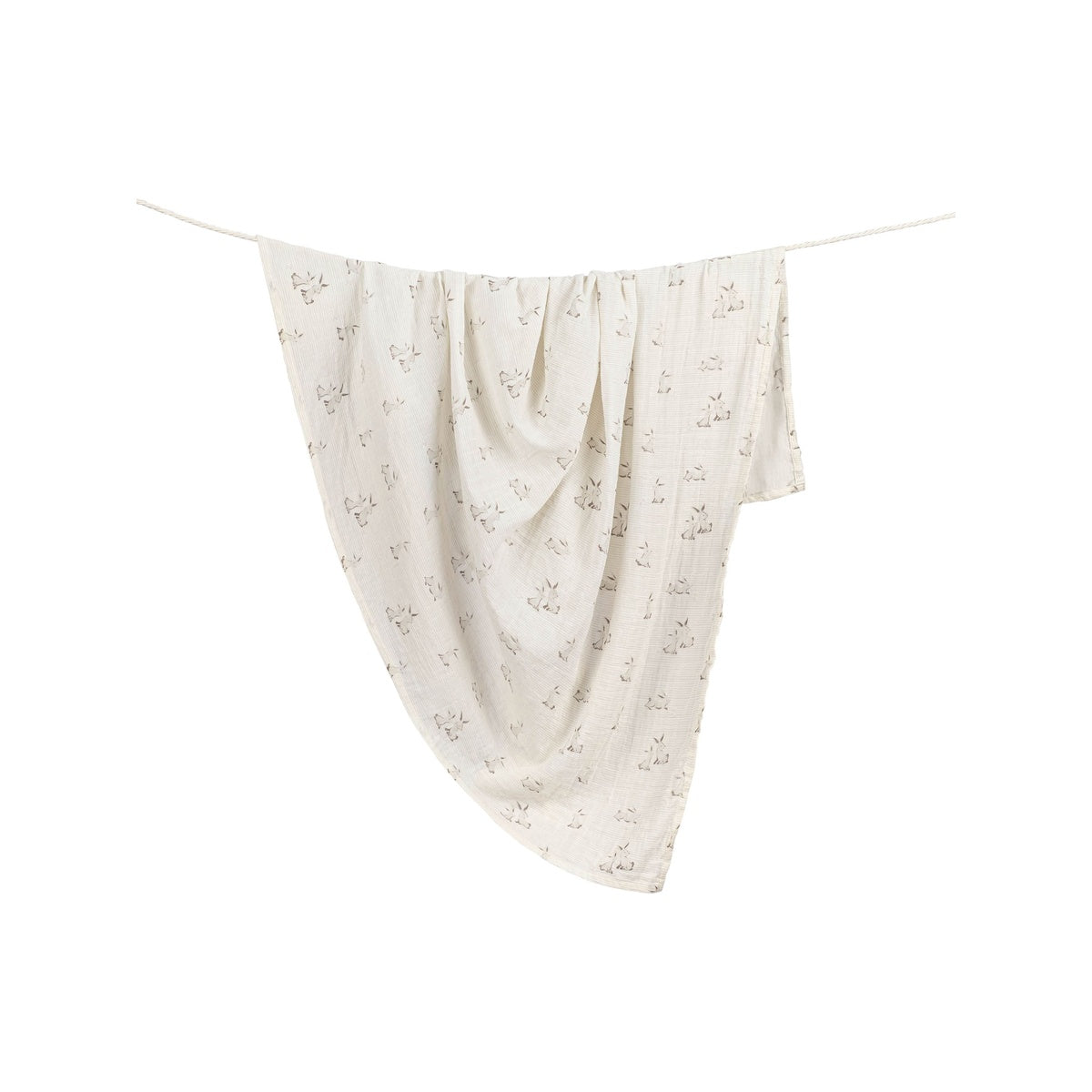 Organic Cotton Baby Swaddle - White J7858