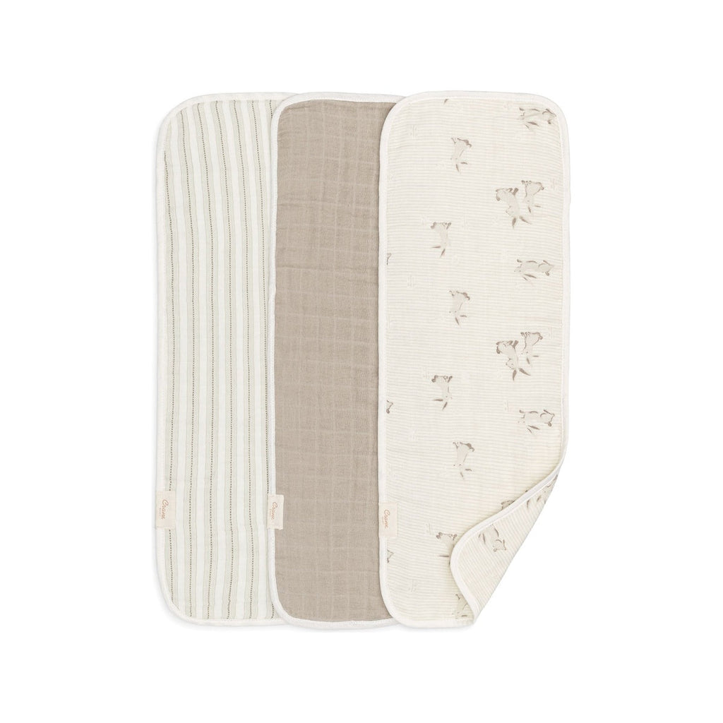 Organic Cotton Newborn Burp Cloth Set - Bunny T932318