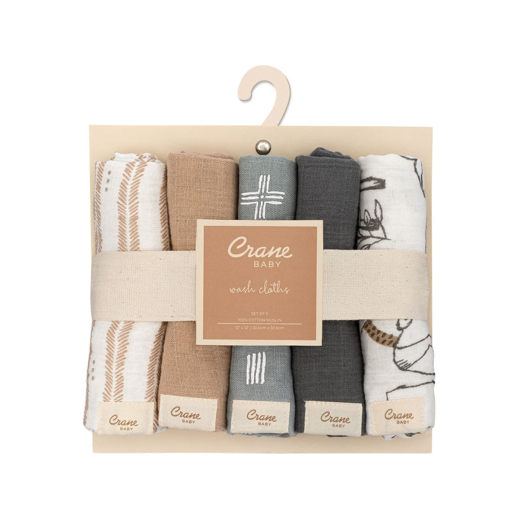 Cotton Baby Washcloth Set, 5-Piece C736533