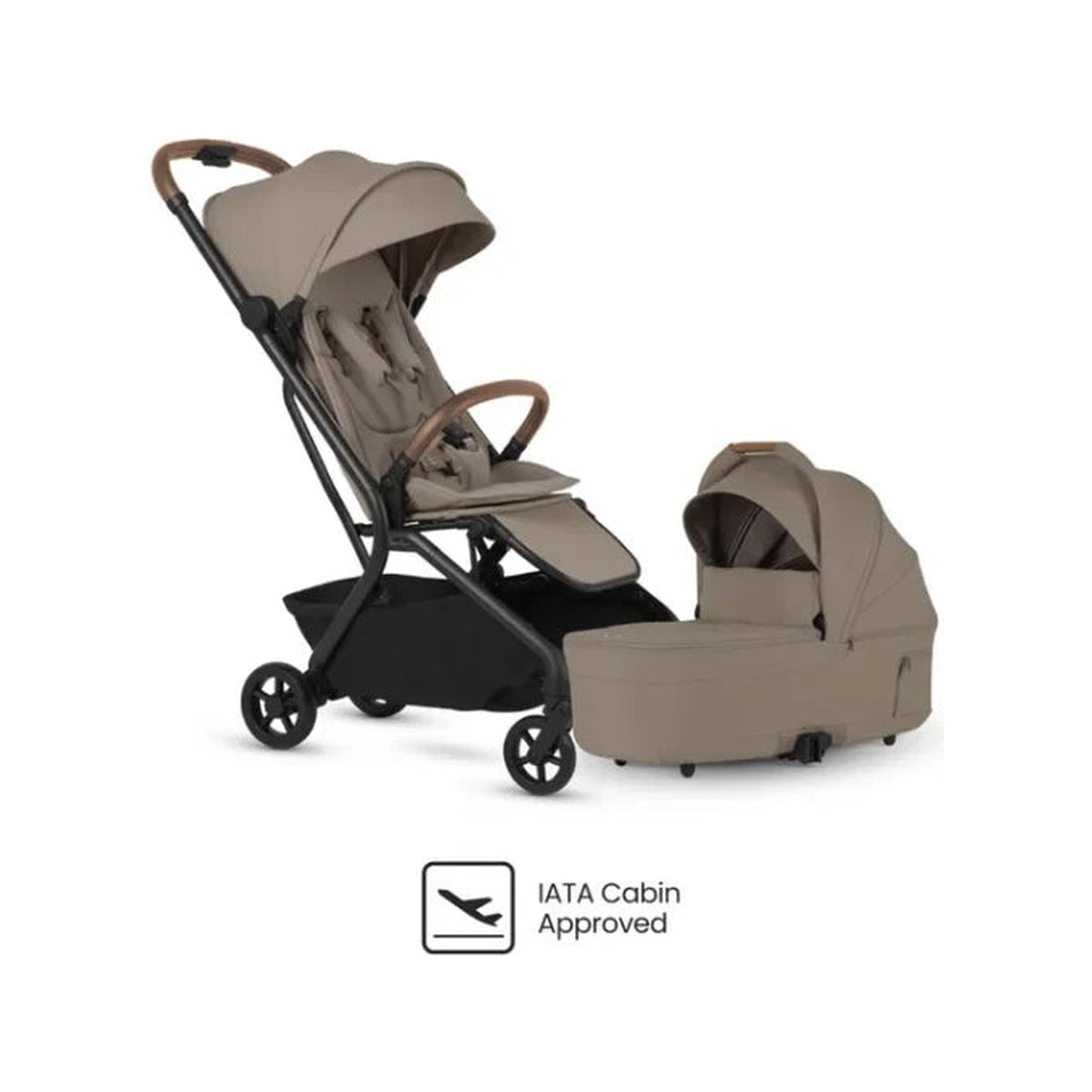 Compact Stroller with Folding Bassinet Bundle T180