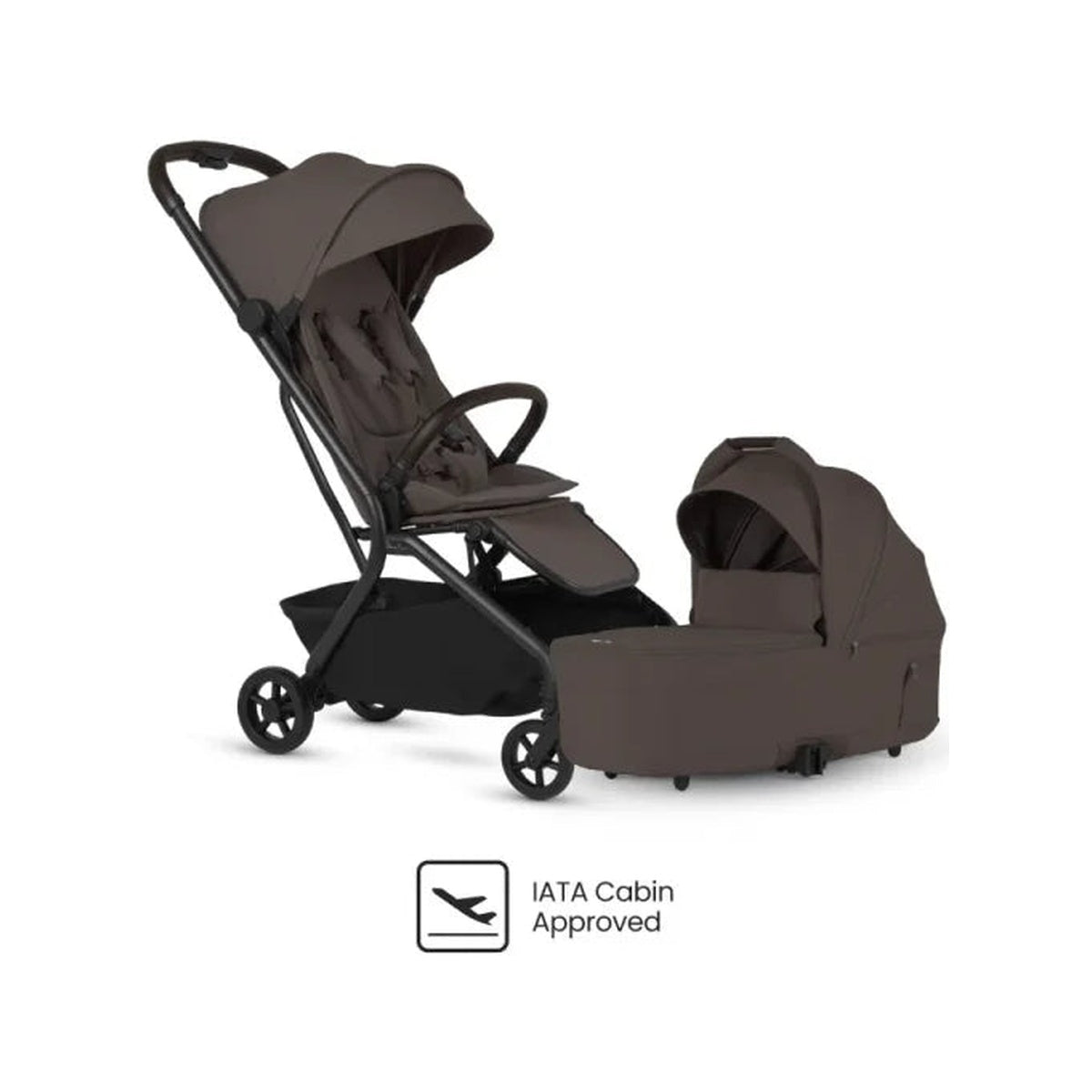 Compact Stroller with Folding Bassinet Bundle T180