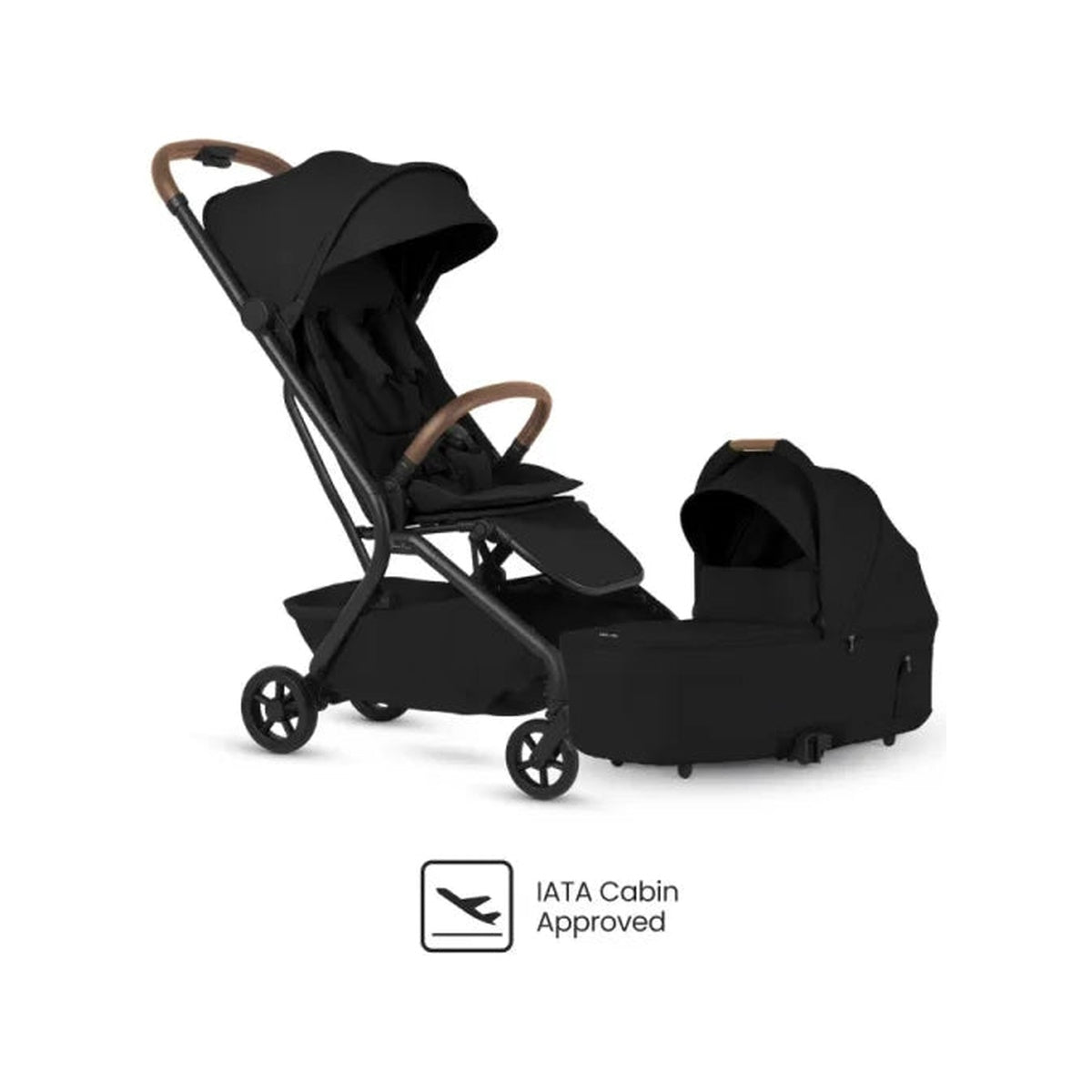 Compact Stroller with Folding Bassinet Bundle T180