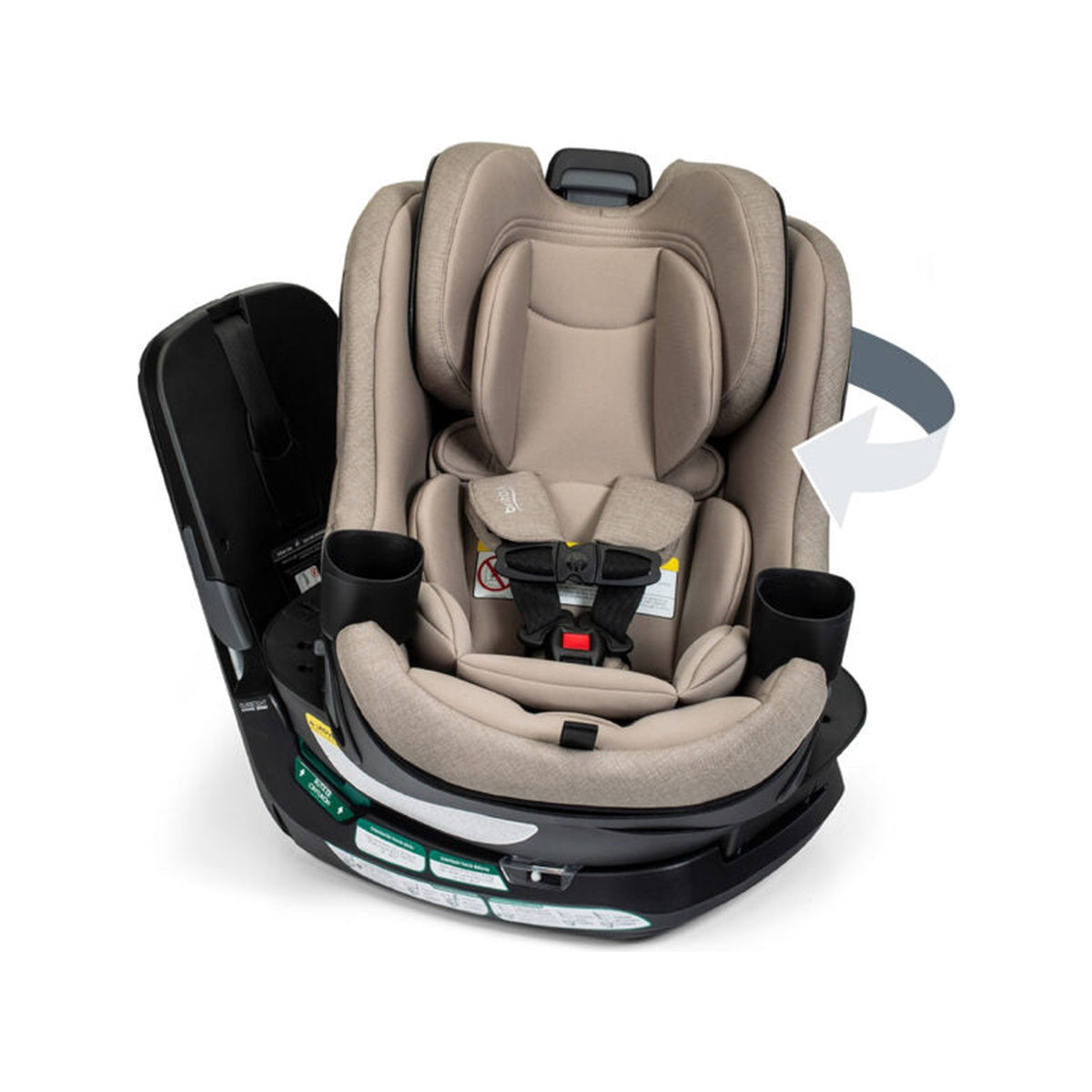 360 Slim Rotating Convertible Car Seat with Swivel Smooth Steel Ring F151054