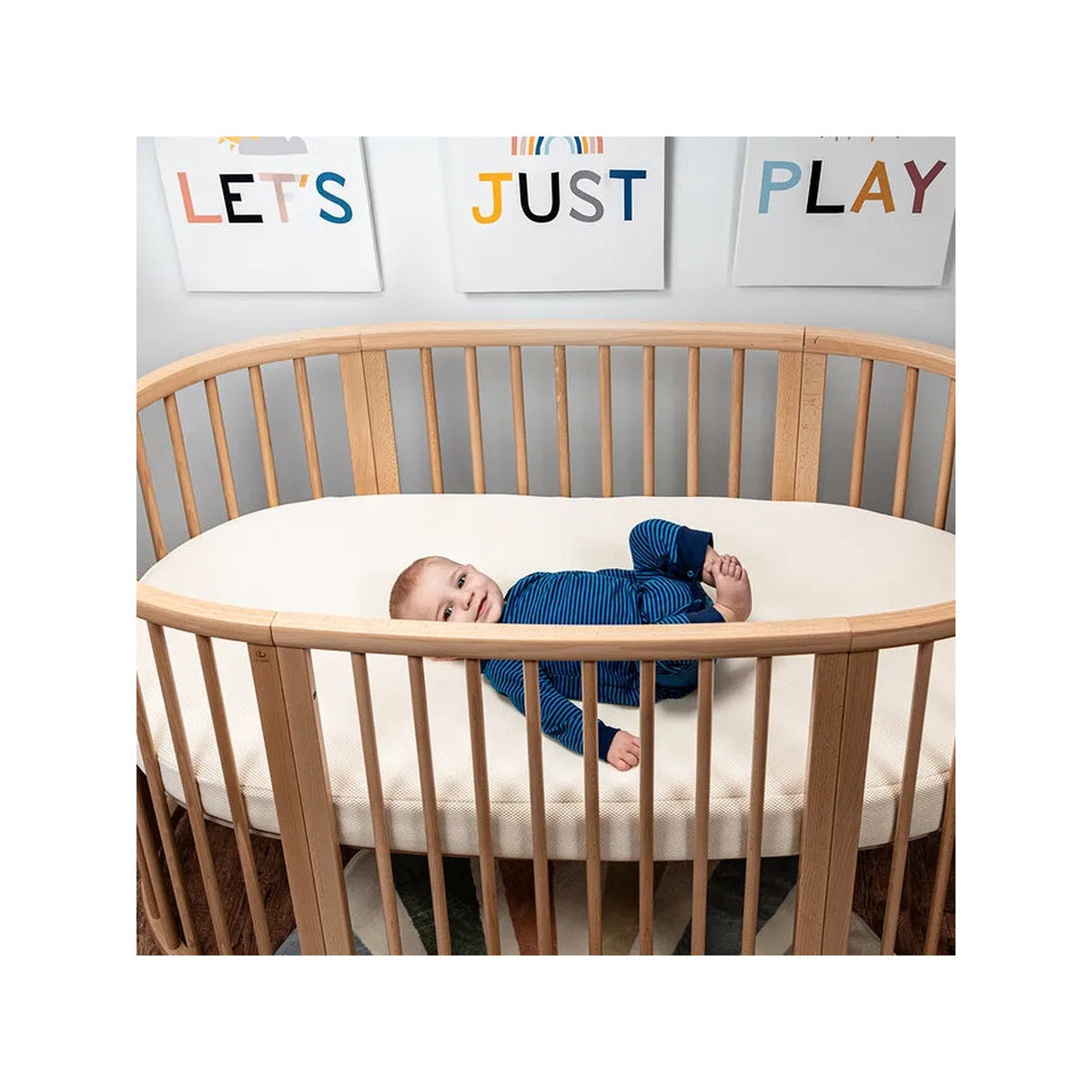 Organic Breathable Oval Crib Mattress L8680