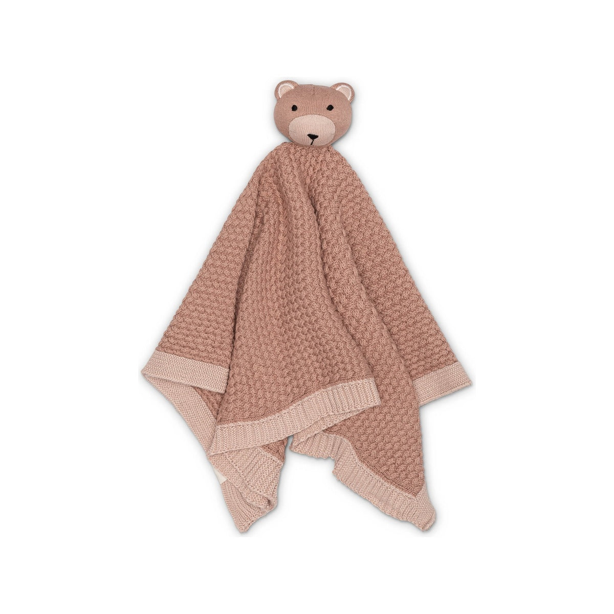 Knitted Teddy Bear Lovie Blanket A32528