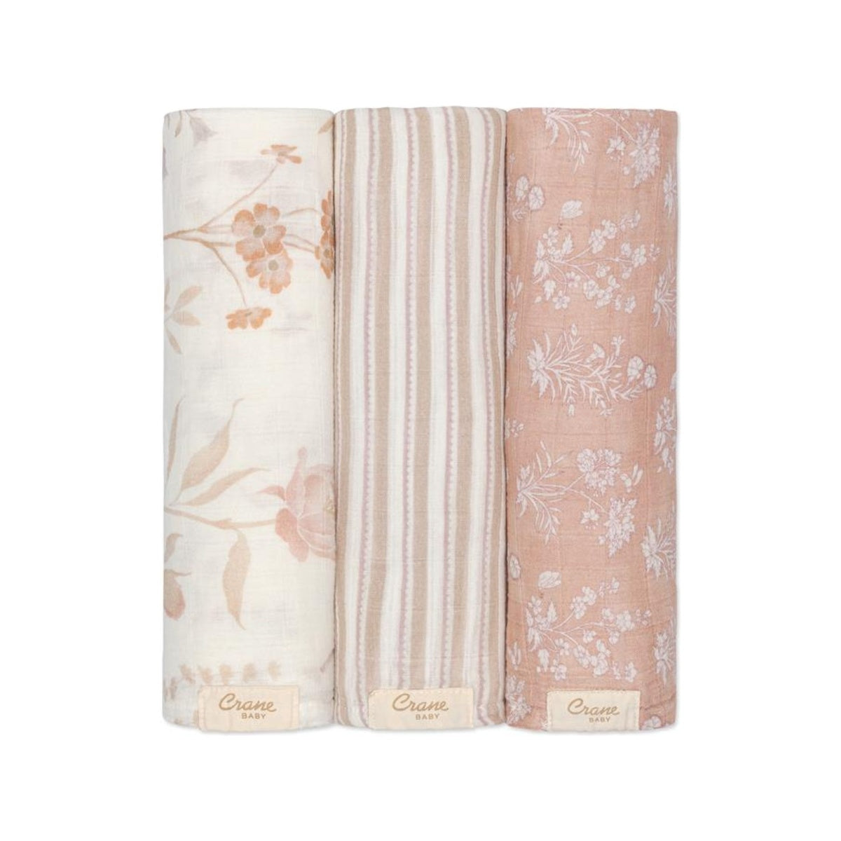 100% Cotton Muslin Swaddle Blankets (Set of 3) I3034