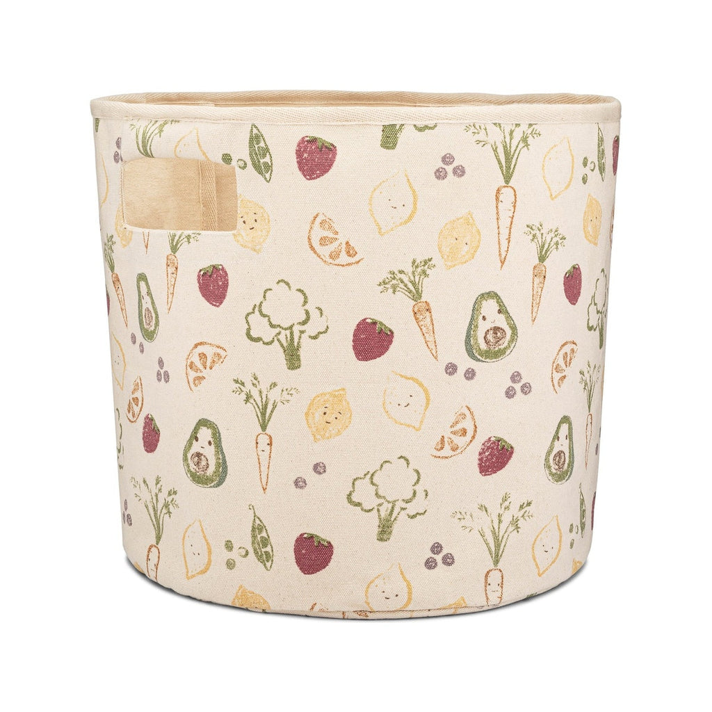 Fruits & Veggies Canvas Storage Bin T49683