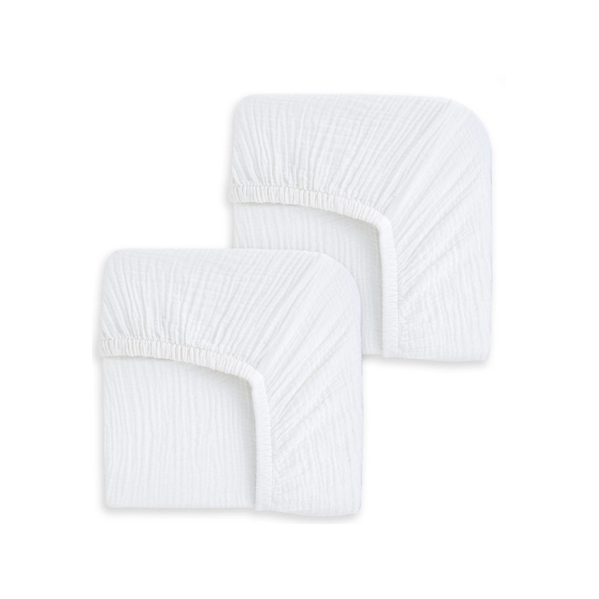 Fitted Crib Sheets 100% Organic Cotton Muslin 2 Pack G587