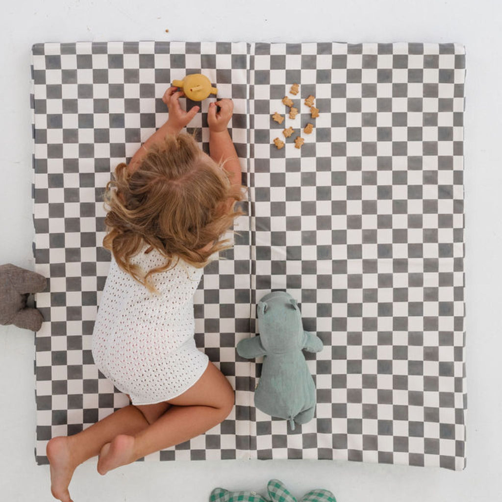 Vegan Leather Checker Mat Y119813