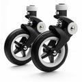 White Wheel Caps for Stroller J549880