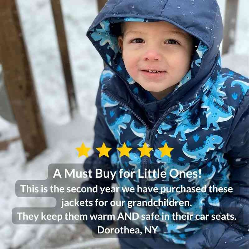 Car Seat Coat Down - Navy Raptor Print L726070