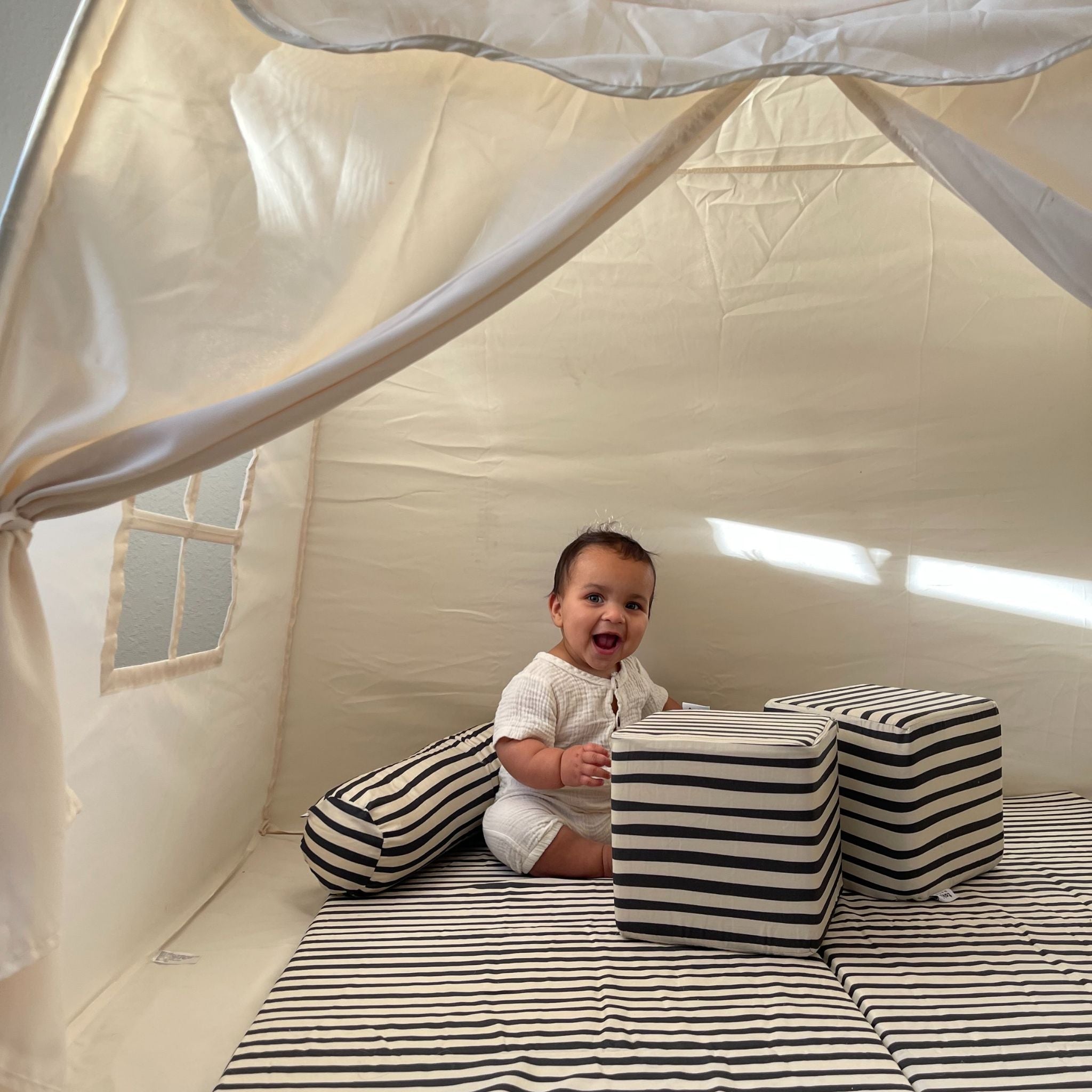 Organic Cotton Striped Kids Mat V185