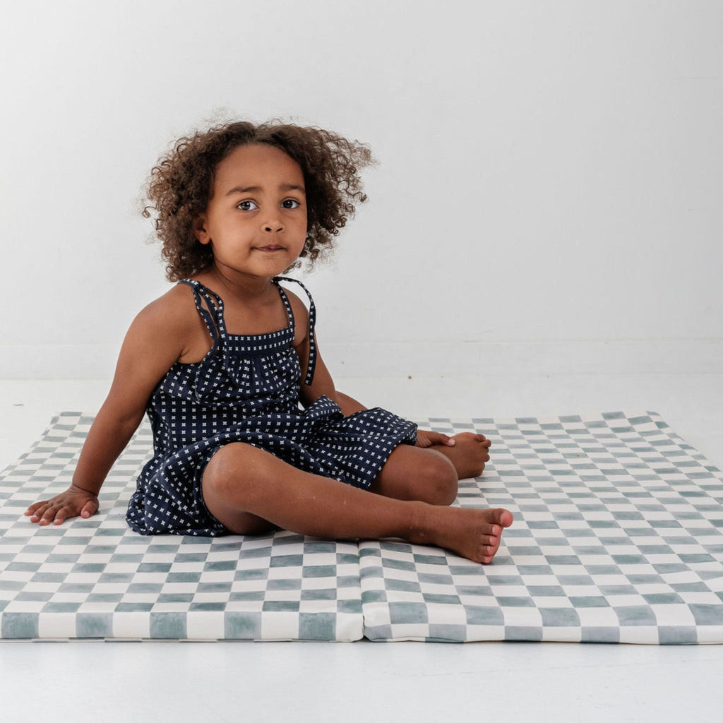 Checker Matcha Vegan Leather Mat C40001