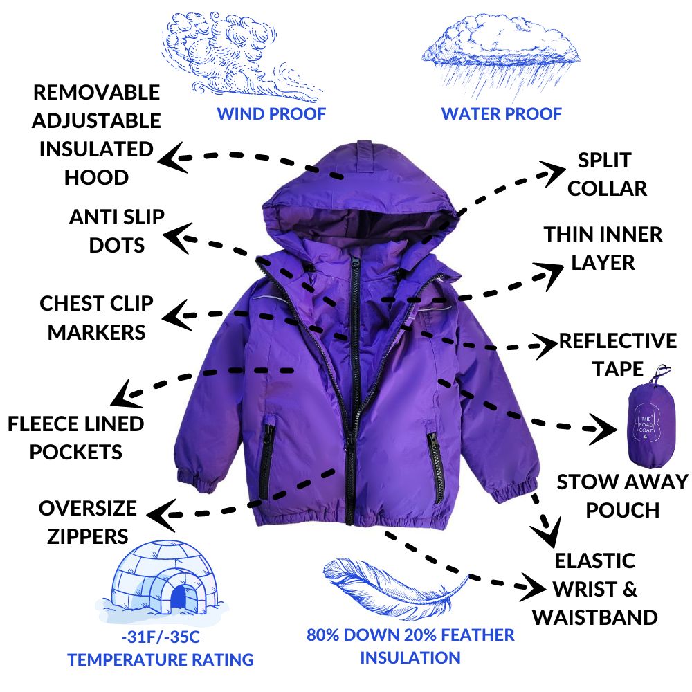 Car Seat Coat Arctic - Purple N610330