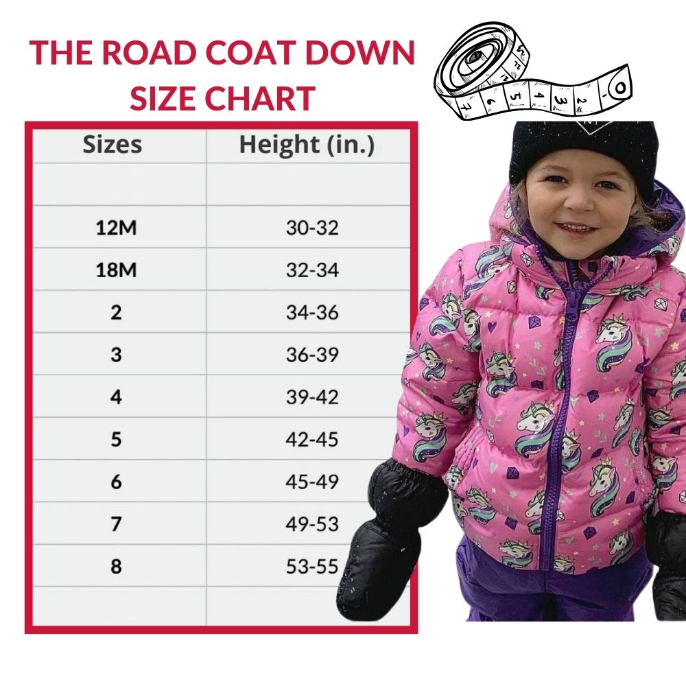 Unicorn Print Down Car Seat Coat B437062