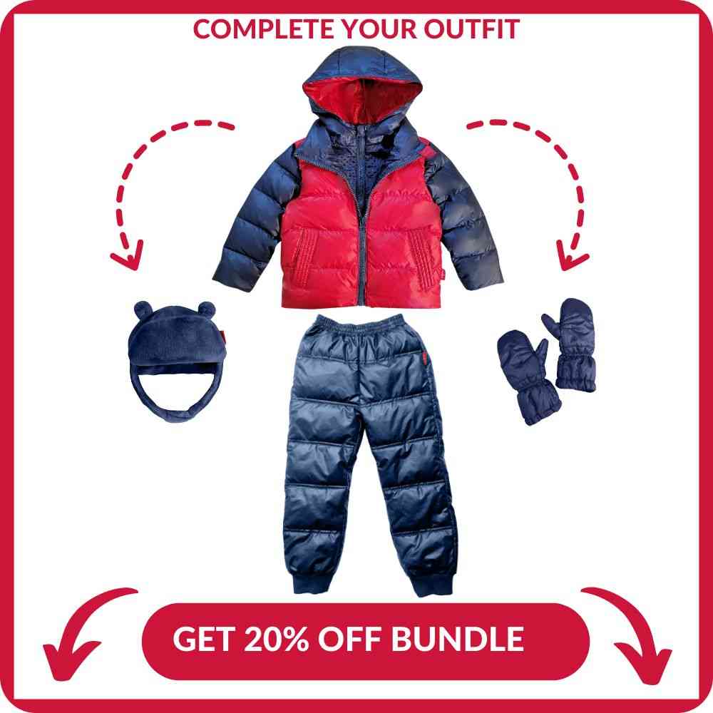 Car Seat Coat Down - Navy/Red X42472