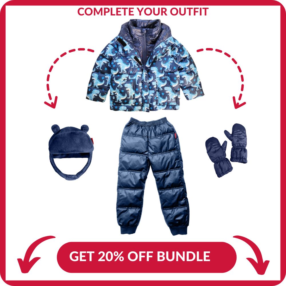 Car Seat Coat Vegan - Navy Raptor Print B393026