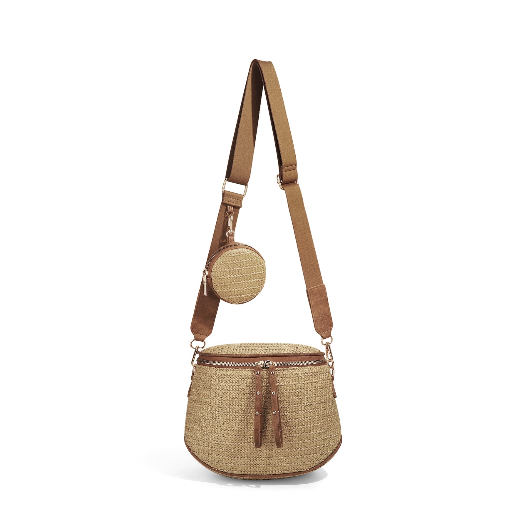 Ounamei Large Crossbody Bag for Women | Multi-Style Bag with Coin Pouch for Travel & Daily Use