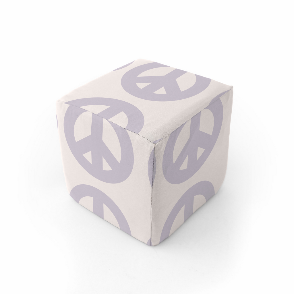 Kids Cream Peace Sign Play Cube G2166