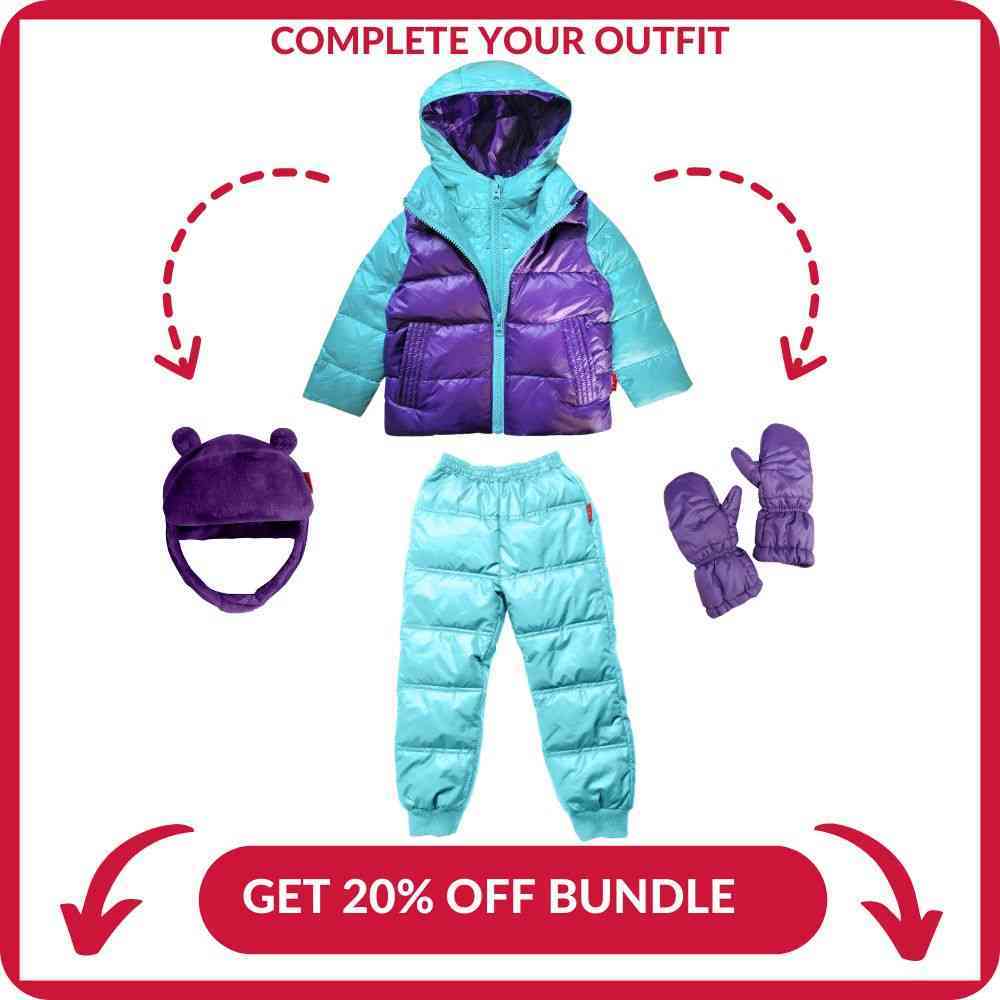Car Seat Coat Down - Aqua/Purple X36556