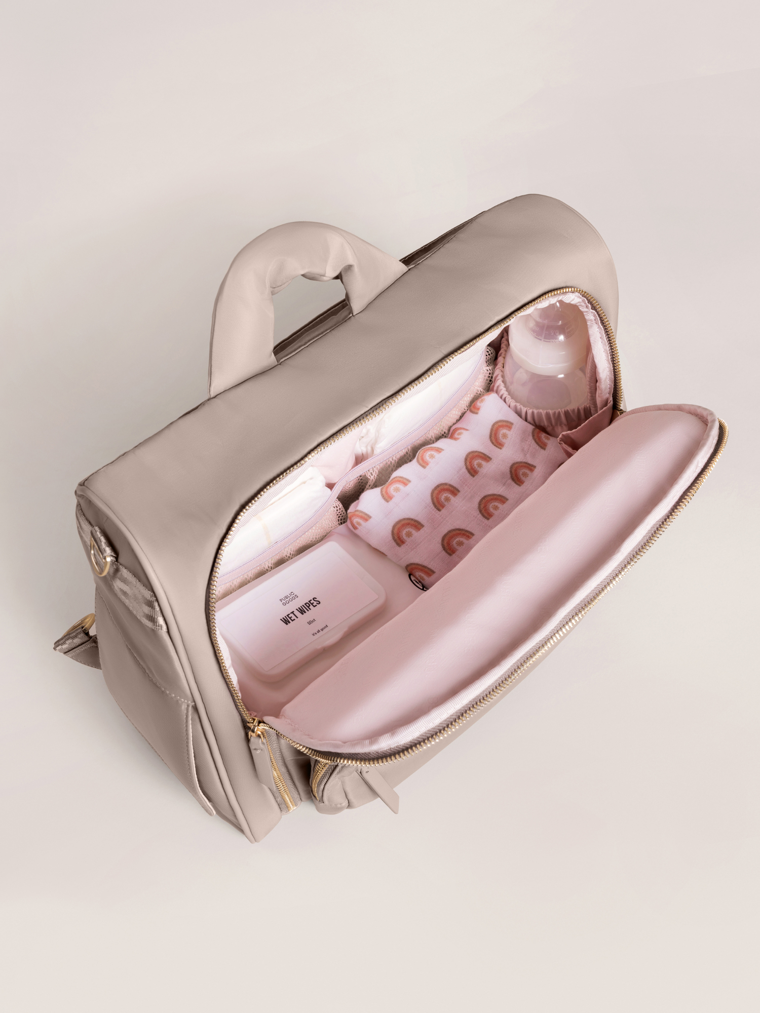 Satchel Diaper Bag - Taupe V818493