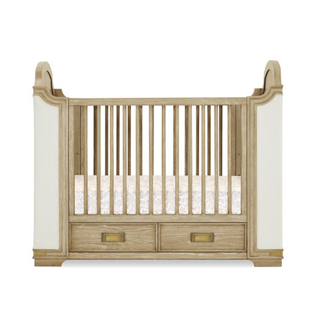 4-in-1 Convertible Crib with Underdrawer - Whitewash Ash O24924