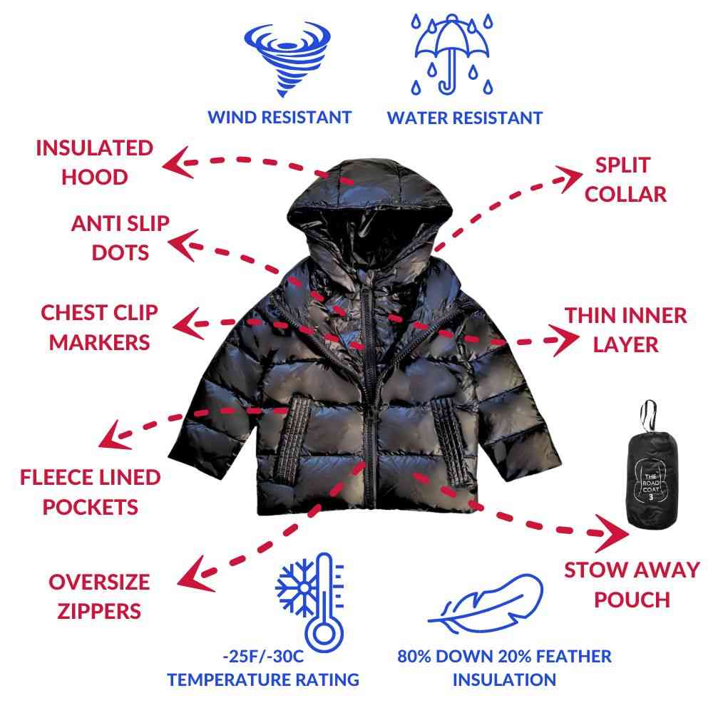 Car Seat Coat - Black K4591