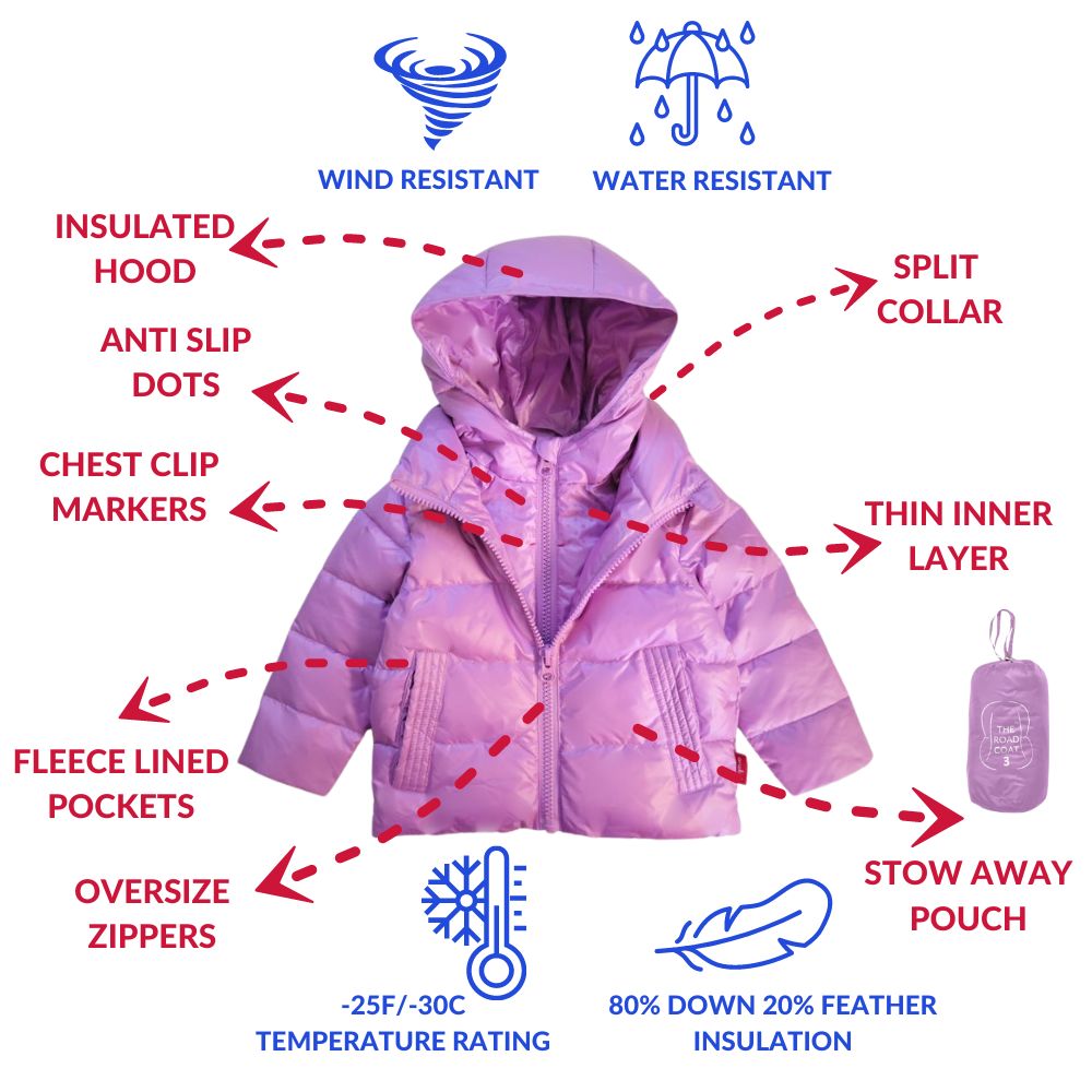Car Seat Coat Down - Lilac Y2311