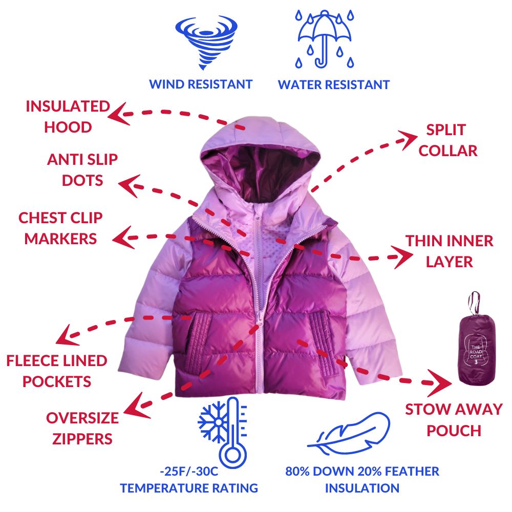 Car Seat Coat Down - Lilac/Plum R567877