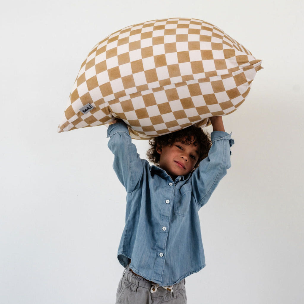 Checker Toffee Bean Bag N2923