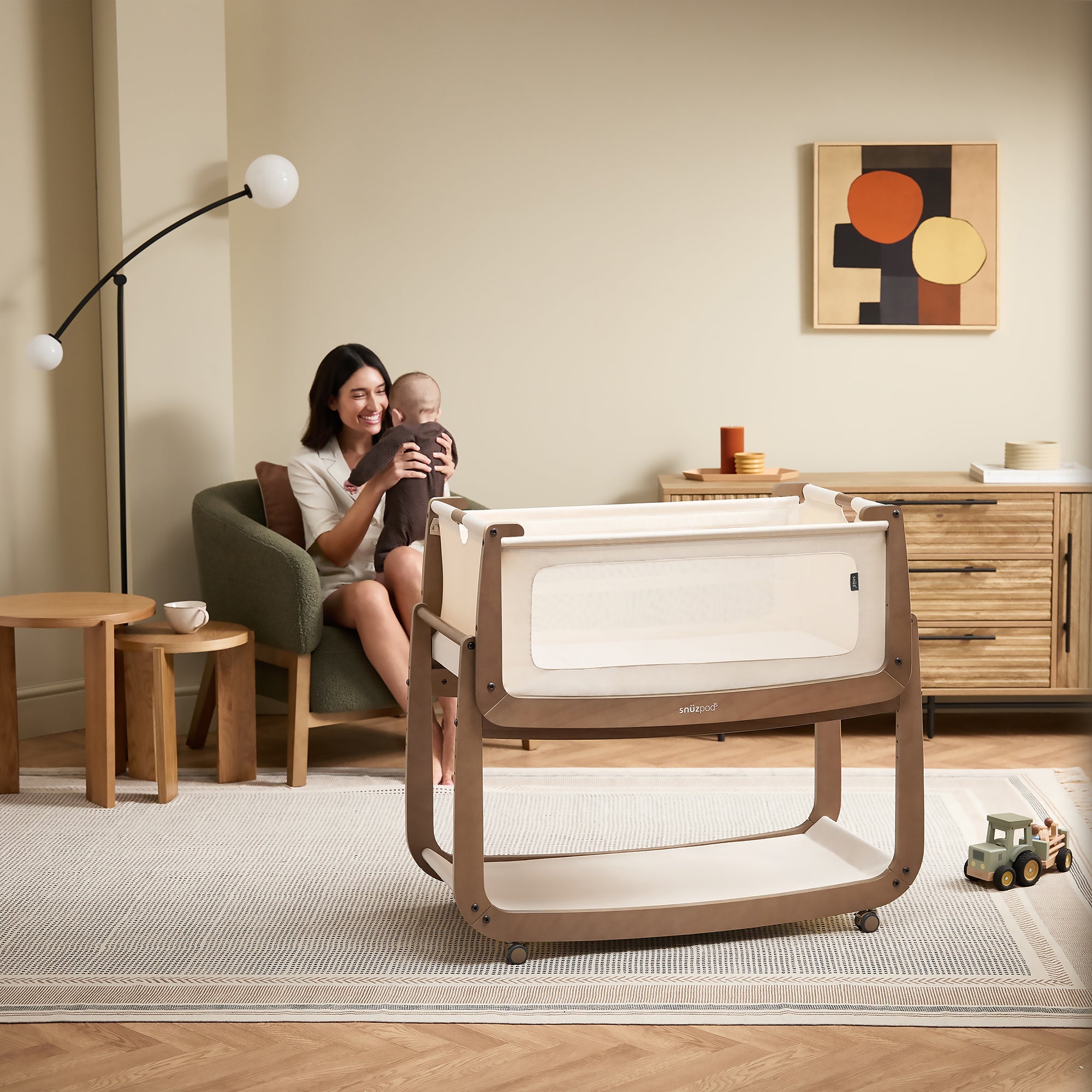 Bedside Bassinet - Walnut R9977