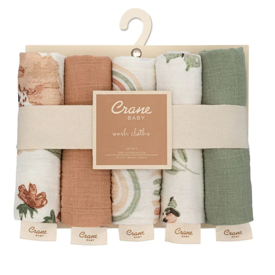 Cotton Baby Washcloth Set, 5-Piece C736533