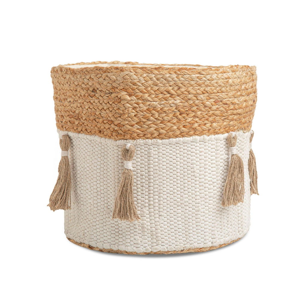 Boho Cotton Jute Storage Bin R24445