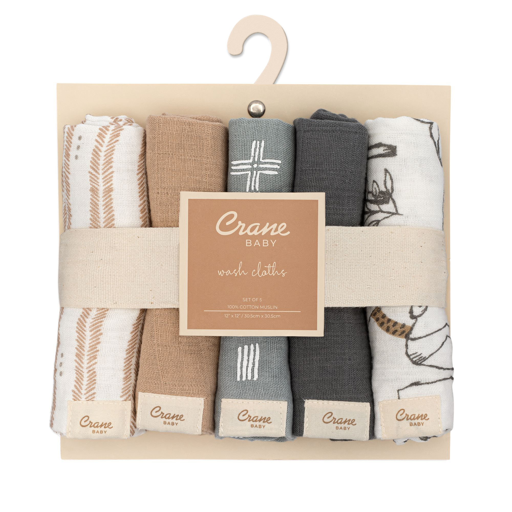Cotton Baby Washcloth Set, 5-Piece C736533