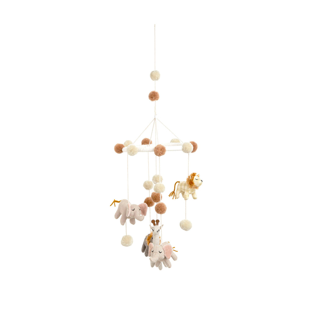 White Safari Animal Nursery Ceiling Hanging Decor L64568
