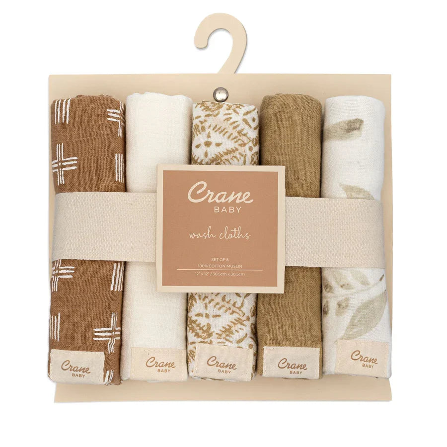 Cotton Baby Washcloth Set, 5-Piece C736533
