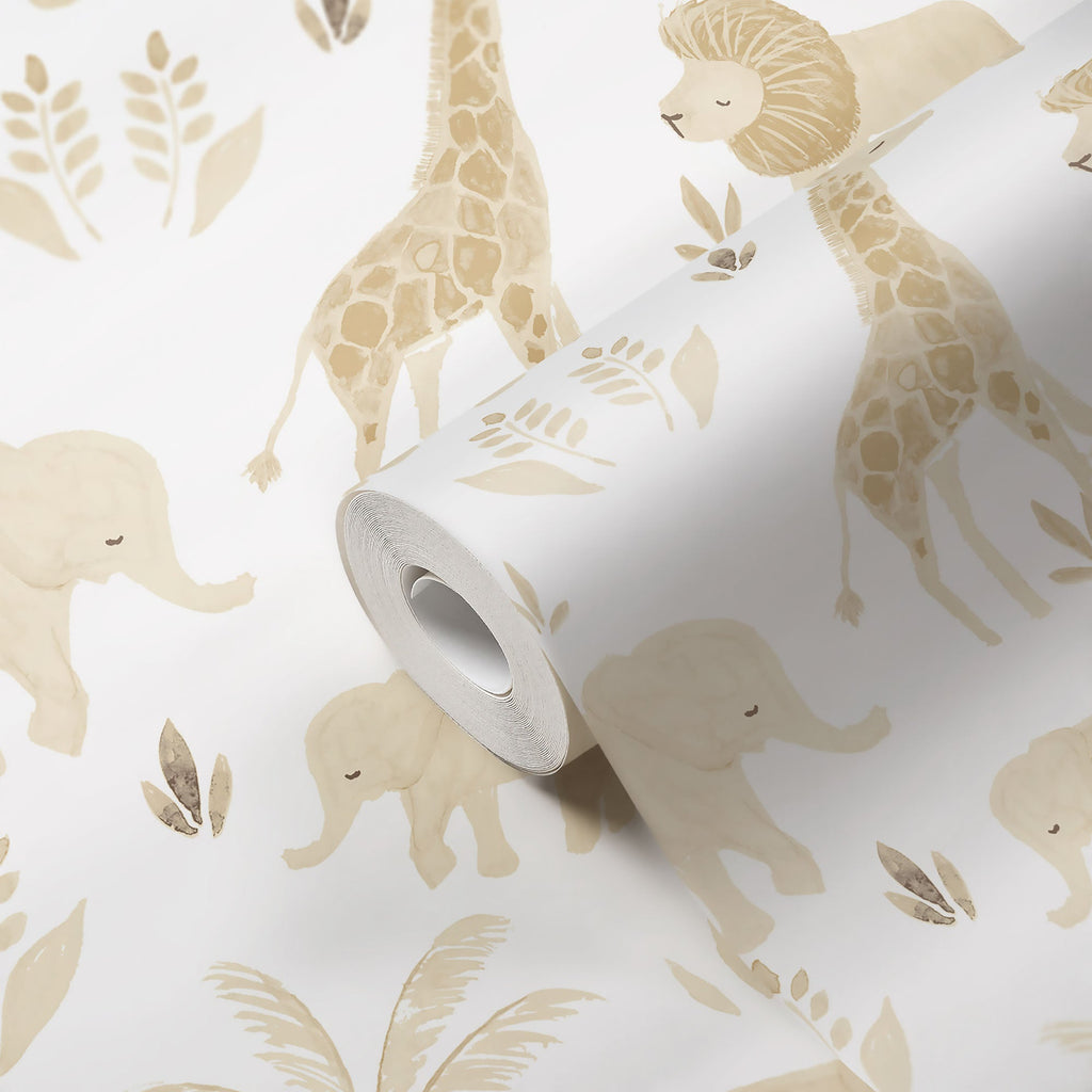 Safari Animal Nursery Wallpaper F1195