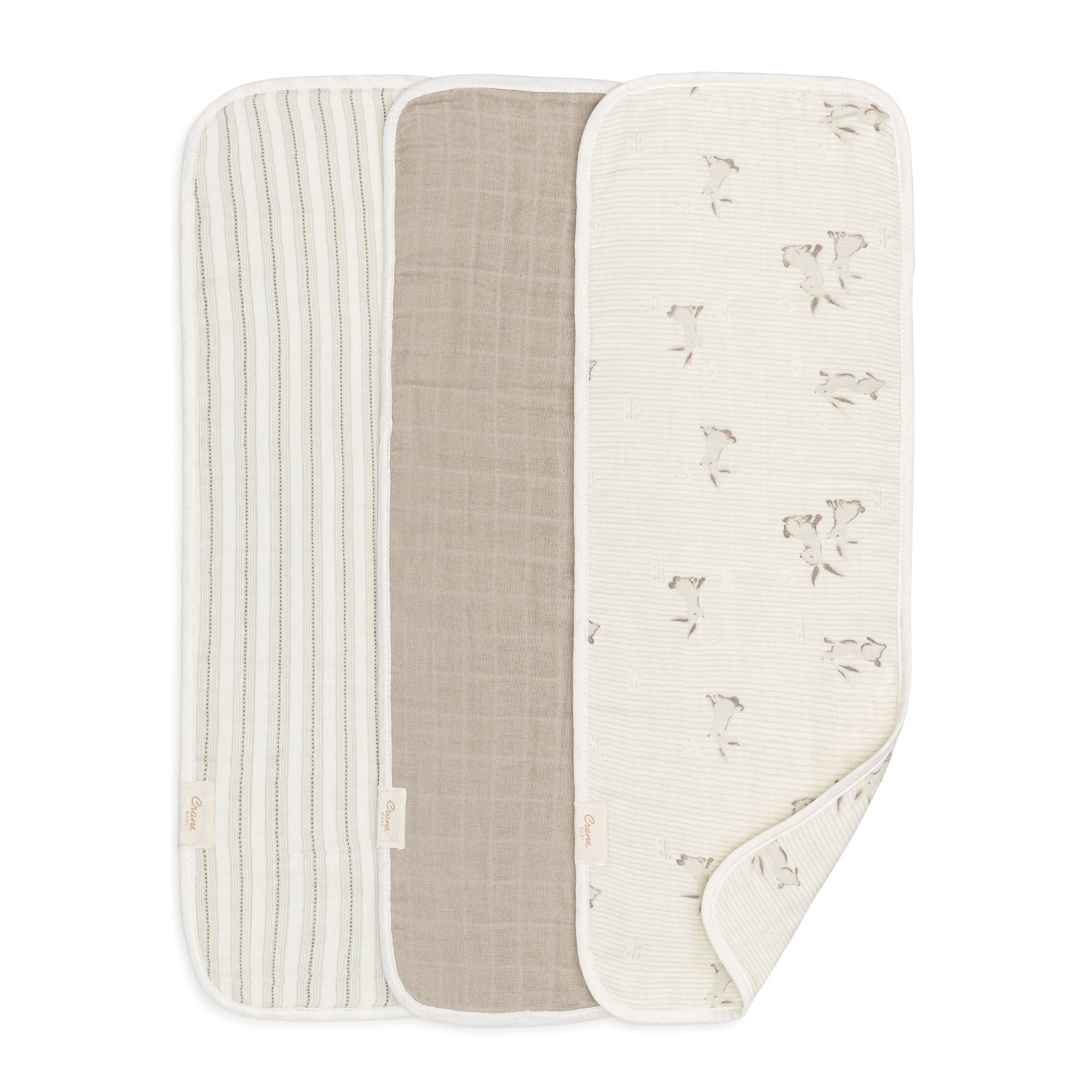 Organic Cotton Newborn Burp Cloth Set - Bunny T932318