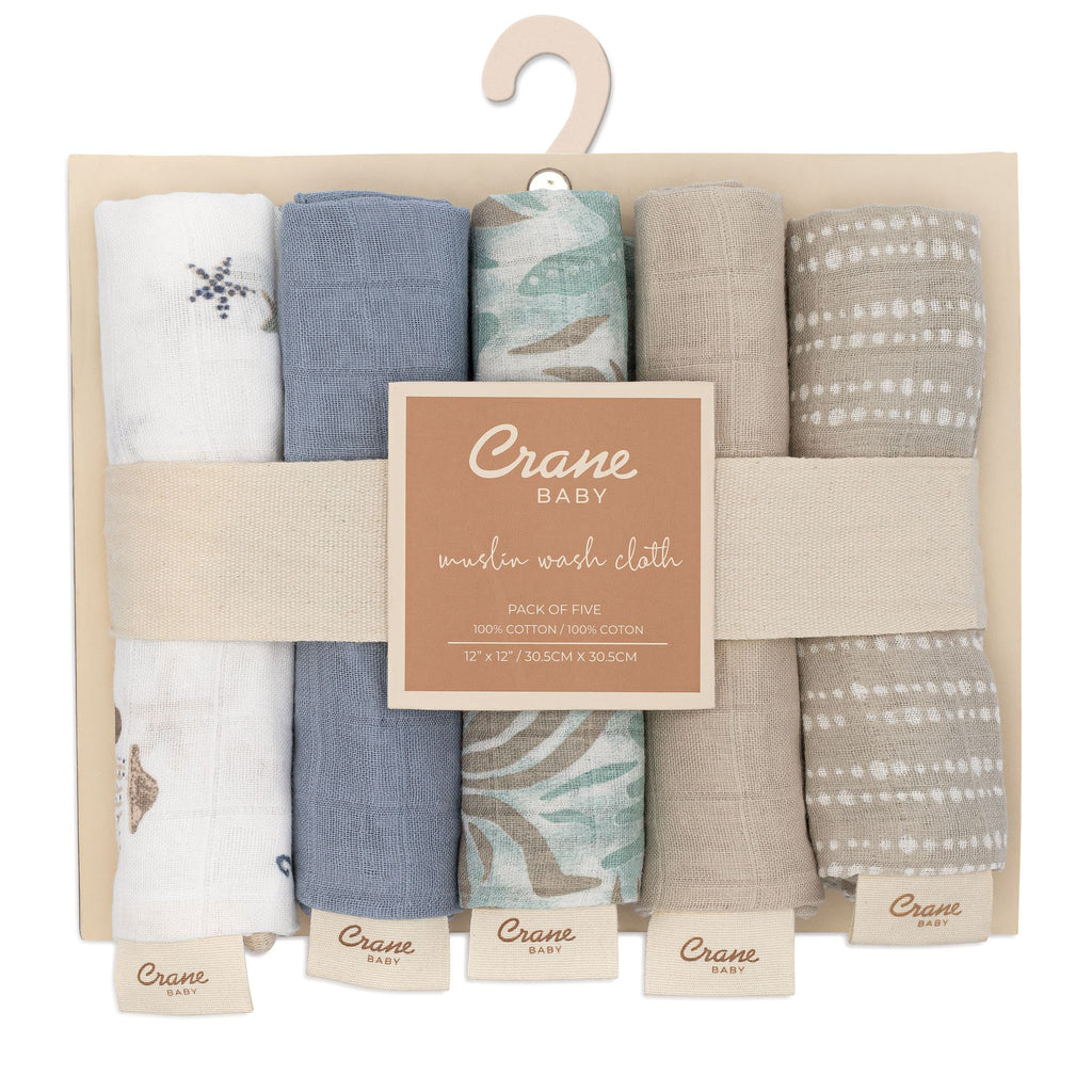 Cotton Baby Washcloth Set, 5-Piece C736533