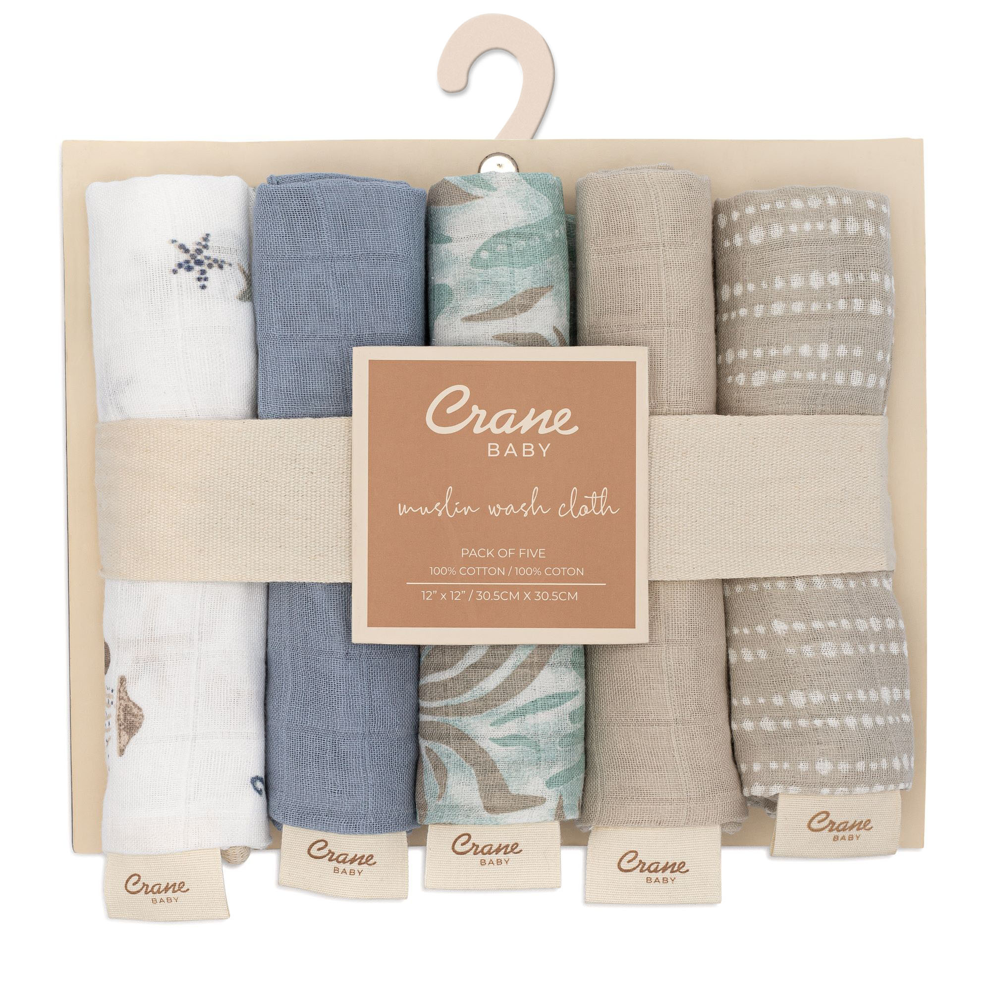 Cotton Baby Washcloth Set, 5-Piece C736533